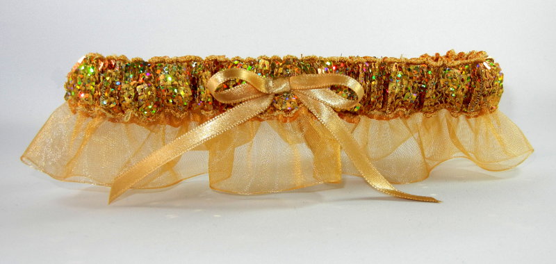 Gold Sequin Garter